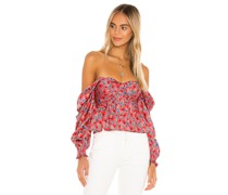 House of Harlow 1960 BLUSE BURNA in Red