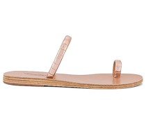 Ancient Greek Sandals SANDALE OPHION in Metallic Neutral