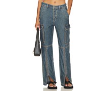 One Teaspoon CARGO-JEANS MIT REISSVERSCHLUSS MOTION in Blue