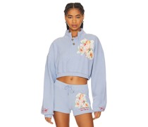 Boys Lie RUNDHALS-HENLEY-SHIRT IN CROPPED-LÄNGE I AM NOT WHERE YOU LEFT ME in Blue