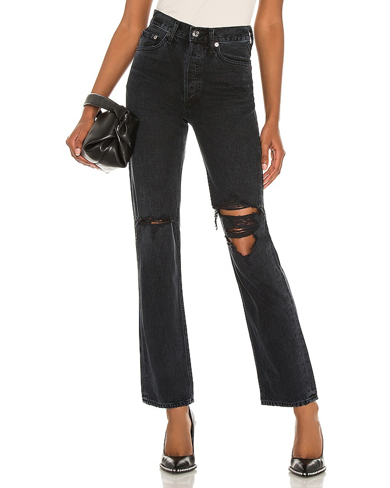 AGOLDE Damen AGOLDE GERADE LANA in Black