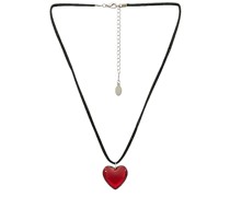 8 Other Reasons Heart Pendant Choker in Red.