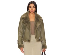 Generation Love BIKERJACKE MIT KUNSTPELZ DION in Olive