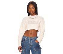 L'Academie POINTELLE CROPPED SWEATER PASCA in Ivory