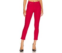 PISTOLA HOSE MONROE CROP HIGH RISE CIGARETTE in Red