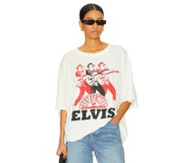 DAYDREAMER Sun Records x Elvis Repeat Tee in White.