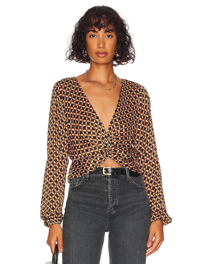 MINKPINK Damen MINKPINK BLUSE VALENTINA TWIST in Black Brown