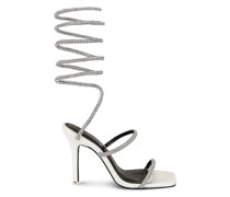 BLACK SUEDE STUDIO HIGH-HEEL-SANDALEN COURT in White