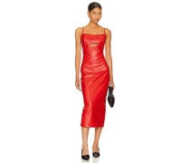 Line & Dot CUTOUT-KLEID LYLA in Red