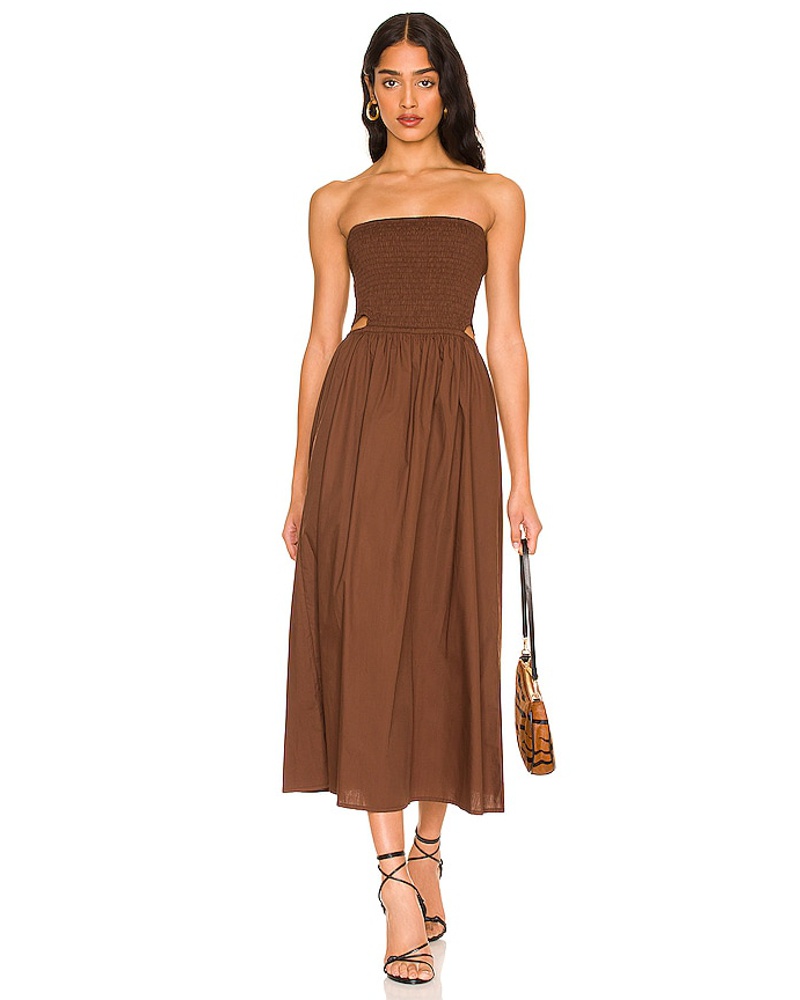 Faithfull The Brand Damen FAITHFULL THE BRAND KLEID DEVA in Chocolate