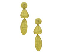 BaubleBar Raquel Earrings in Metallic Gold.