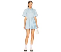 Helsa HEMDKLEID STRETCH COTTON SATEEN in Baby Blue