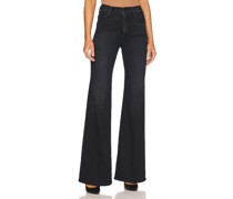 MOTHER HOSE MIT AUSGESTELLTEM BEIN HUSTLER ROLLER HEEL in Black