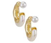 8 Other Reasons OHRRINGE OTTER PEARL in Metallic Gold.