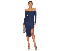 ALIX NYC MIDI-KLEID PARKE in Navy