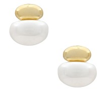 By Adina Eden OHRRINGE BALL X PEARL in Metallic Gold.