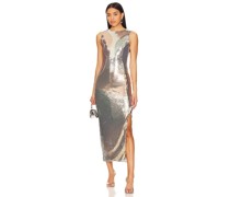 FIORUCCI KLEID PAINT in Metallic Silver