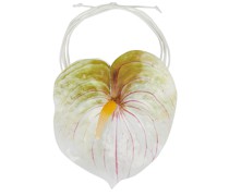 petit moments Anthurium Flower Necklace in White.