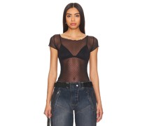 Free People T-SHIRT ON THE DOT in Black