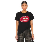 Lauren Moshi SHIRT WOLF FLIRTY LIP in Black