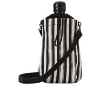 BEIS The Summer Stripe Water Bottle Crossbody in Black.