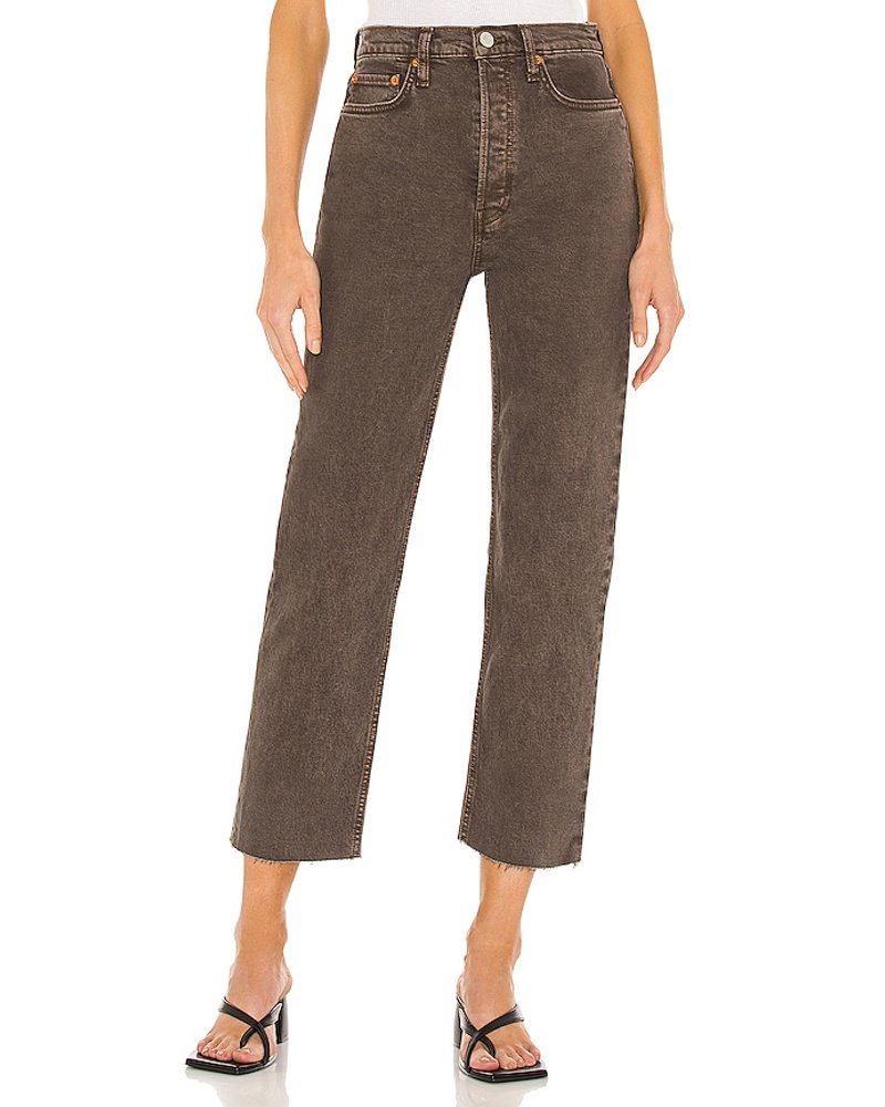 RE/DONE Damen RE/DONE STOVEPIPE-JEANS 70S STOVE PIPE in Grey