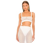 Michael Costello OBERTEIL AUS STRICK IN CROPPED-LÄNGE VERA in Ivory