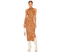 HEARTLOOM MIDI-KLEID PALOMA in Rust