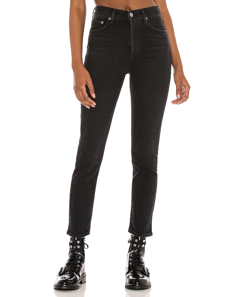 AGOLDE Damen AGOLDE SKINNY-JEANS NICO in Black