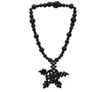 Susan Fang Beaded Star Necklace in Black.