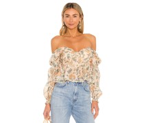 House of Harlow 1960 BLUSE BURNA in Neutral
