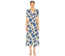 FAITHFULL THE BRAND MIDI-KLEID BELLAVISTA in Blue