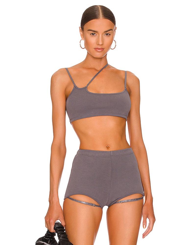 h:ours Damen h:ours CROP-TOP LAYLA in Grey
