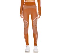 adidas by Stella McCartney NAHTLOSE YOGA-LEGGINGS TRUE STRENGTH in Burnt Orange