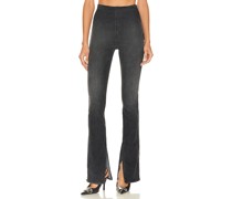 EB Denim Split Hem Jeggings in Charcoal