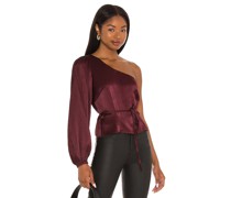 MINKPINK TOP MIT ASYMMETRISCHER SCHULTER NADOR in Wine