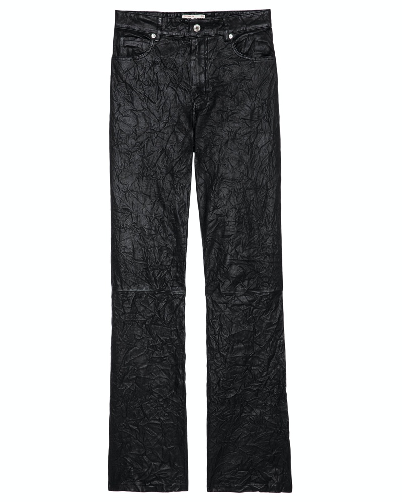 Zadig&Voltaire Damen Hose Evy Knitterleder Zadig&Voltaire Zadig&Voltaire Damen Hose Evy Knitterleder Zadig&Voltaire