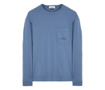Langärmliges Shirt Blau Baumwolle