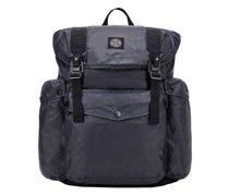 Rucksack Blau Baumwolle, Polyurethan Beschichtet