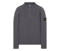Stone Island Sweater Grau Schurwolle