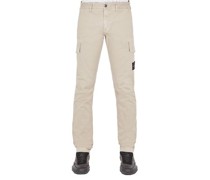 Trousers Grau Baumwolle, Elastan