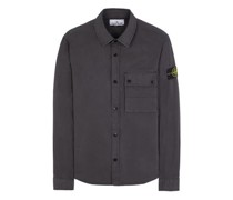 Over Shirt Grau Baumwolle, Elastan