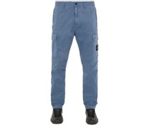 Trousers Blau Baumwolle, Elastan