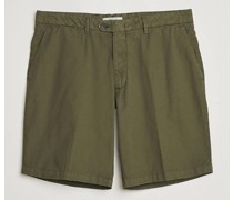 Easy Fit Baumwoll Shorts Olive