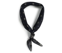 Baumwoll Voilé Printed Medallion Bandana Navy