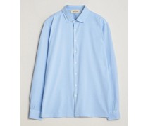 Washed Baumwoll Jersey Shirt Light Blue