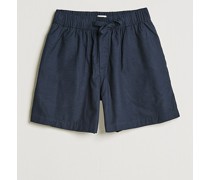 Flannel Pyjamashorts Midnight Blue