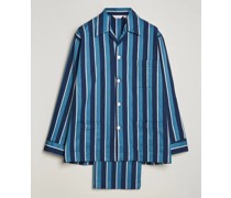 Baumwoll Striped Pyjama Set Teal