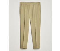 Terry Cropped Trousers Sage Melange