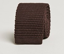 Wollstrickted 6cm Krawatte Brown